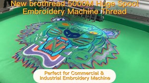 New brothread - Single Huge Spool 5000M Each Polyester Embroidery Machine Thread 40WT for Commercial and Domestic Machines - Dark Olive