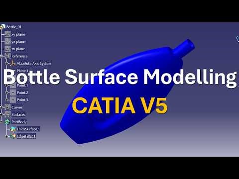 CATIA V5 Surface Modeling Tutorial | Advanced 3D Design