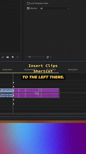 Premiere Pro Insert Clips Shortcut Tutorial
