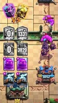 Mega Knight Evo vs. Mini Pekka Hero, Defending Troops #clashroyale