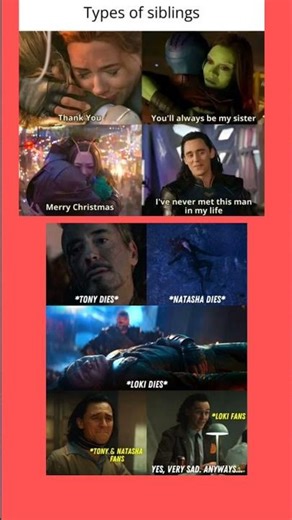 Types of Siblings in the Marvel Universe 😂💔 | Saddest vs Savage Reaction #marvel #viralvideo #reels