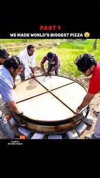 We Made World's Biggest Pizza 🤤 at home 🍕 #shorts