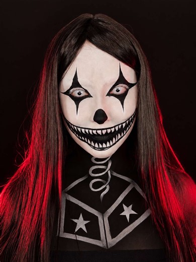 Creepy Clown🎃 «Adivinen quién volvió… edición Halloween» #Halloweencostume #HalloweenMakeUp #Fy #ClownMakeup