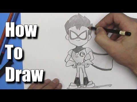 How To Draw Robin From Teen Titans Go! - Step By Step