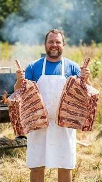 Whole Beef Rib Cage Fire Roasted