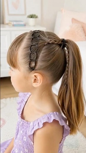 Cute Bubble Ponytail Hairstyle Tutorial for Little Girls 🎀 | Easy School & Party Hairstyle