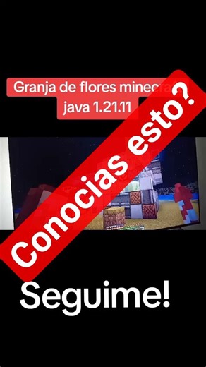 Granja de flores minecraft 1.21 #minecraft #flowefarm #java1.21.11 #parati #fyp
