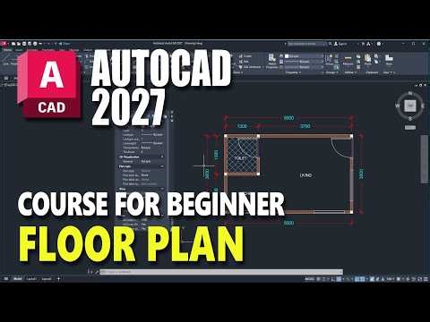 AutoCAD 2027 Basic Floor Plan Tutorial For Beginner