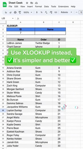 How to Use XLOOKUP in Google Sheets