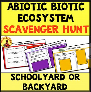 Ecosystem Scavenger Hunt – Biotic & Abiotic Factors in Backyard or Schoolyard