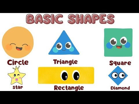 Learn Basic Shapes for Kids | Circle, Square, Triangle, Rectangle & More | 2D shapes