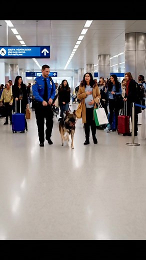 🐾🚨 Police Dog Barks Frantically at Pregnant Woman — But When Officers Found Out the Truth, It Was Already Too Late… In the middle of a crowded airport, what seemed like a terrified pregnant woman quickly spiraled into something far darker the moment a police dog began barking uncontrollably at her. Passengers froze as Rex refused to back down, sensing a hidden danger no one else could see—until a sudden collapse revealed the terrifying truth. Behind her frantic pleas and trembling hands was a 