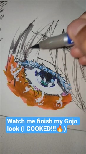 Finally finished my Gojo look ✨ One eye already had the power… now the second one too.#gojo #shorts