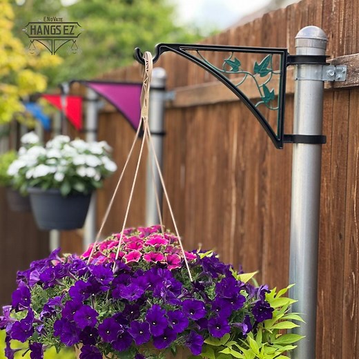2 PCS Hangs EZ Fence Post Hangers With Ivy Inserts(plant Hanger, Garden Hook) Fits 2 3/8" Diameter Posts - Great for Bird Feeders! - Etsy