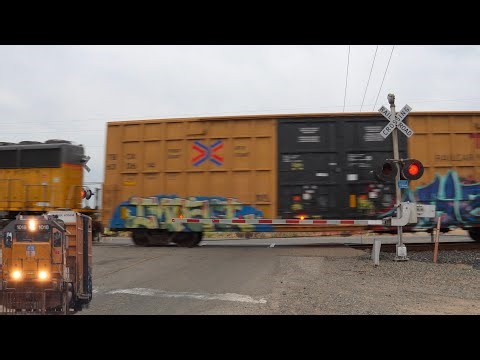 UP 1018 Madera Turn Local North | Avenue 24 1/2 Railroad Crossing, Chowchilla CA