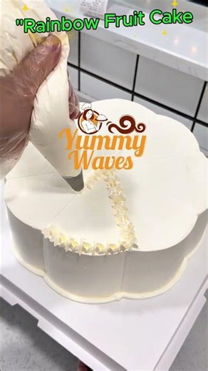 Vibrant 8-Slice Rainbow Fruit Cake Decoration | Step-by-Step Tutorial