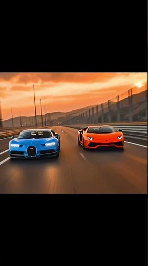 “When a Bugatti Meets a Lamborghini at Full Throttle 😳🔥 | 4K Race” #BugattiVsLamborghini