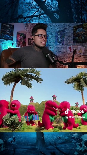 Barney explica la extinción de dinosaurios