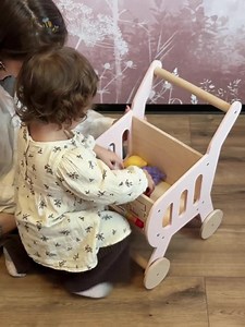Personalized Shopping Cart Wooden Toy, Toddler Learning Walker, Pusher Toy With Busy Board, Supermarket Pretend Play - Etsy