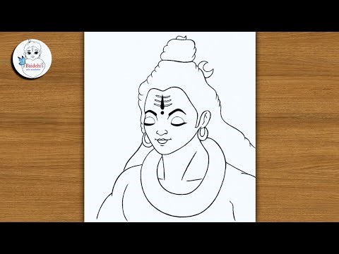 Lord shiva drawing easy step by step | mahadev pencil drawing | shivratri drawing tutorial