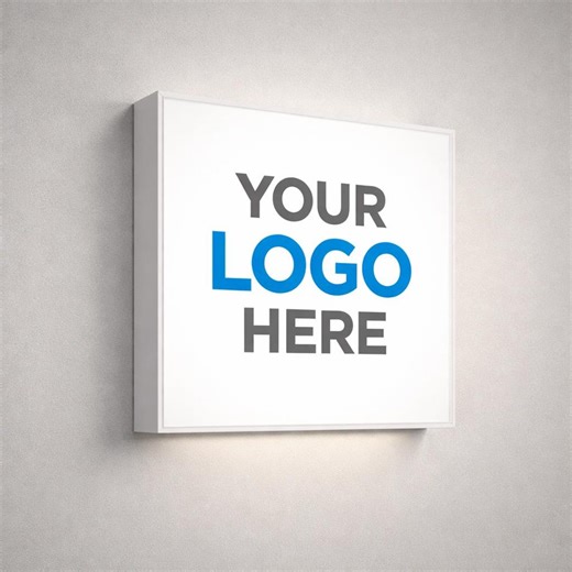 Custom LED Lightbox Sign, Double-sided Logo Sign - Etsy UK