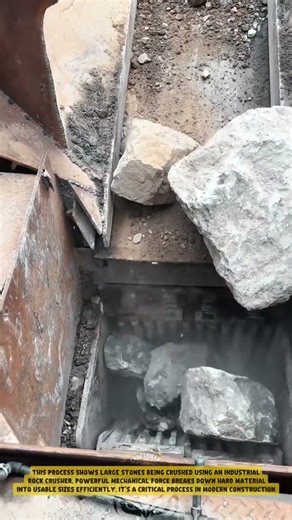Crushing Large Rocks using a Jaw Crusher Machine – Good Tools and Machinery in Daily Work