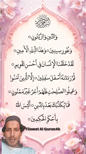 Beautiful recitation of Surah Al-Tain Beautiful recitation of Surah Al-Tain#quran#recitation#shorts