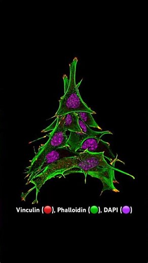Cells actin like an xmas tree 🎄 #science #christmas #trending