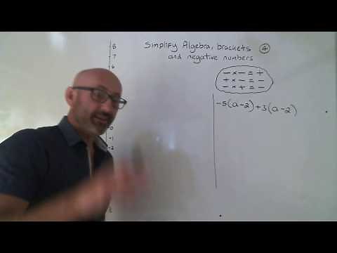 Simplifying Algebra, Expanding Brackets with Negative Numbers- Lesson 4