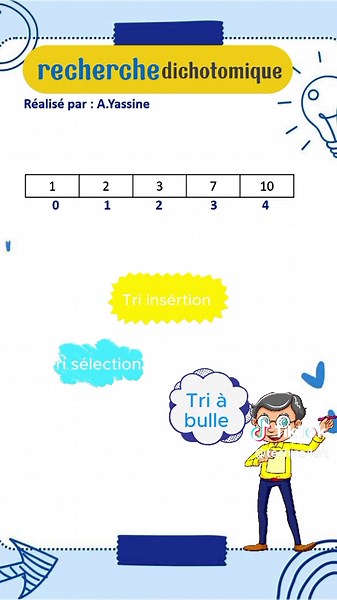 recherche dichotomique 3eme et bac informatique #t4sft #techno4sft #algorithme #python