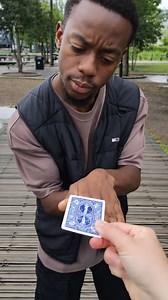 Teleporting card trick captured from first-person view