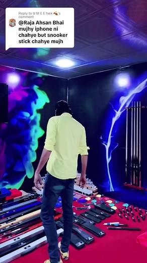 Exploring Colorful Pool Cues in a Vibrant Setting