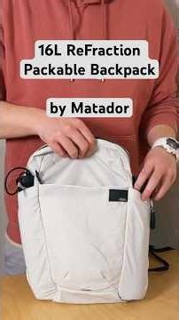 Matador 16L REFRACTION PACKABLE BACKPACK - A Travel Must Have.