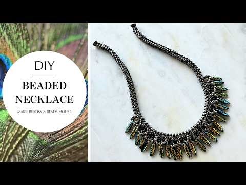 DIY Beaded Necklace with Dagger and Seed Beads | Marie Beadsy x Beads Mouse