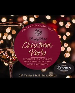 🍷💨 Wine Down, Sticks Up Wednesdays! 💨🍷 All day every Wednesday from 12–8 PM at Fedora’s Cigar & Wine Bar. 🔥 Rocky Patel Cigar Event & Christmas Party! 🎁 This Saturday 12/6 from 5–9pm, join us at Fedora’s for exclusive cigar deals, swag, and giveaways. This week’s featured pairing: 🔥Rocky Patel Cigars - 30th Anniversary 🍇 Ironstone Vineyards - Cabernet Franc Come relax, sip, and light up with us midweek! 🍷🔥#winepairing #winedownwednesday #wine #winebar #cigars #cigarevent #rockypatelcig