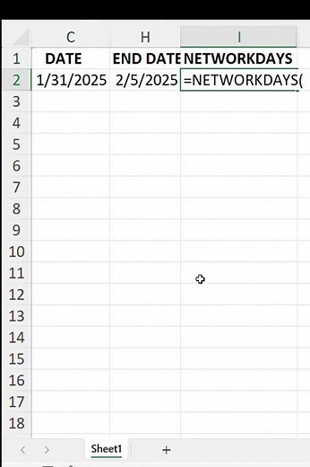 Calculate Working Days in Excel