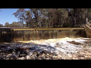 Quambi weir water control gate opened