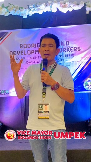 2.1K views · 140 reactions | Rodriguez Child Development Workers - Supplementary Feeding Program (SFP) Database Roll-out #ViceMayorEdgardoSison #MrEQUALSERVICE #PantayNaSerbisyo | Edgardo "Umpek" Sison | Facebook