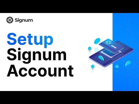 How to create and set up an account on Signum Network 📖