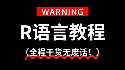 【全28集】R语言数据分析入门到实战教程，从浅入深（全程干货）