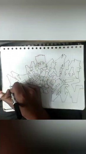 Increíble 🔥 graffiti de bart Simpson 🔥🔥 dibujando a bart arte graffiti 2025
