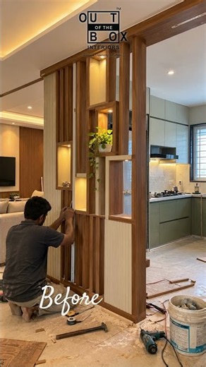 Living Room & Kitchen Partition Transformation | Before & After Interior Design | Pune & PCMC