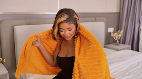 Bright Yellow Fleece Throw Blanket 108”×90” for Couch Sofa Bed,Super Soft Cozy Plush Microfiber Flannel Blanket with Stripes Design Lightweight for Adults,Woman,Girls