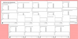 SEN Parents Questionnaire Editable Proforma