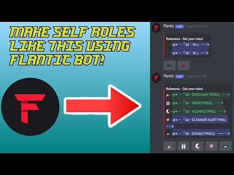 HOW TO MAKE SELF ROLES FROM FLANTIC BOT|DISCORD TUTORIAL!