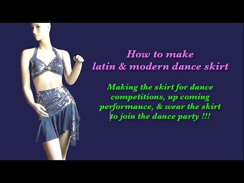 How to make latin & modern dance skirt style 2 video #23