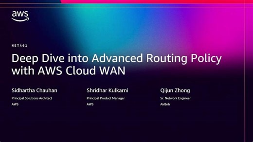 AWS re:Invent 2025 - Deep dive into advanced routing policy with AWS Cloud WAN (NET401) | Sidhartha Chauhan