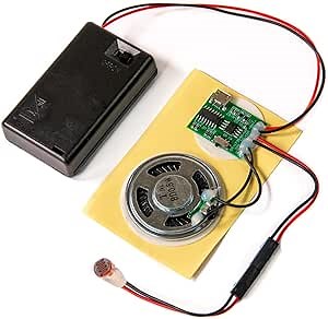 Talking Products, MP3 Sound Chip Module, 4MB Memory, with AAA Battery Box. Create Your own Personalised Gifts, Models or Cosplay Accessories (Light Sensor)