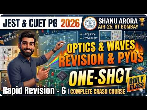 Cuet PG Physics 2026 || JEST 2026 || Optics & waves PYQs || CUET PG physics marathon crash course