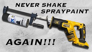 Homemade spray can shaker using a reciprocating saw!